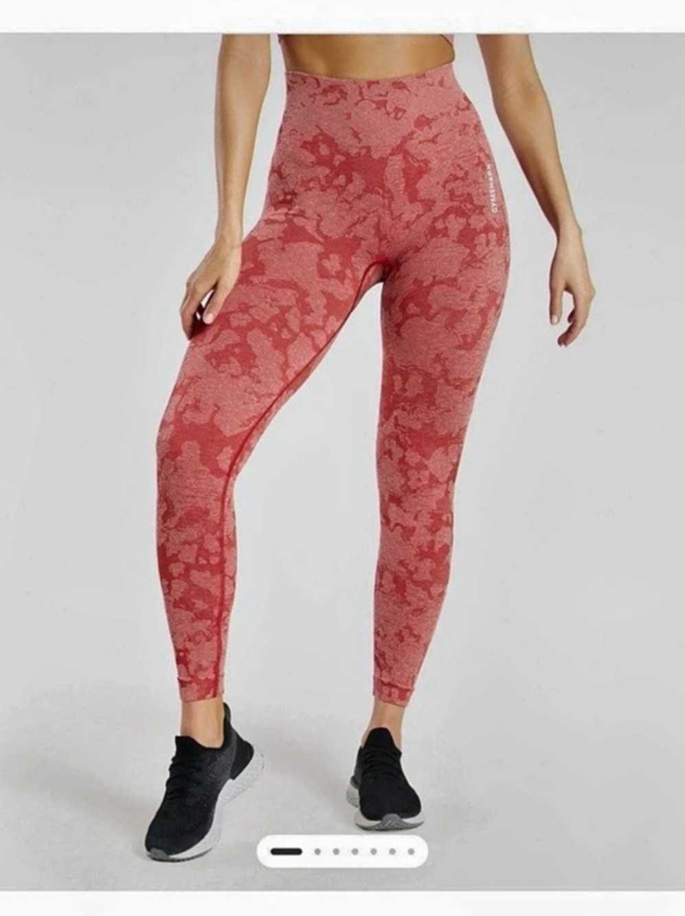 Gymshark Leggings Women’s Small Adapt Camo Seamless Red Pink Floral